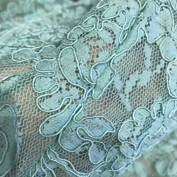 La Femme Lace Open Back Gown - Picture 7 of 8